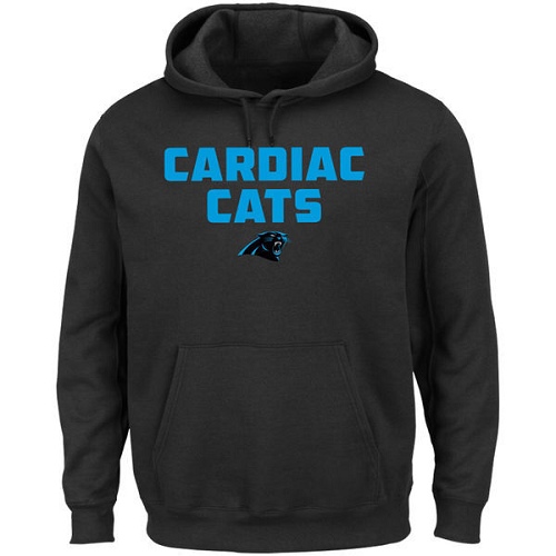 NFL Men's Nike Carolina Panthers Majestic Black Hot Phrase Pullover Hoodie